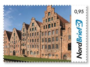 Salzspeicher Lübeck - Briefmarke Kompaktbrief
