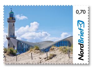 Teepott Warnemünde - Briefmarke Postkarte