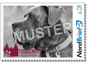 Spendenbriefmarke Tierschutz Lübeck - Standardbrief